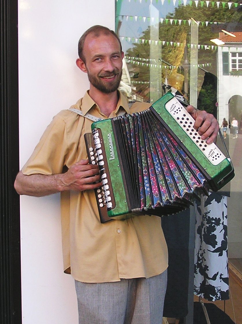 Busking Accordionist