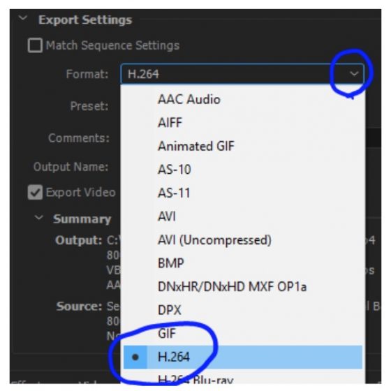 adobe premiere pro 2.0 video settings compress